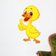Cute baby duck cartoon thumb up Wall Decal