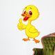 Cute baby duck cartoon thumb up Wall Decal