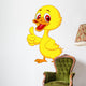 Cute baby duck cartoon thumb up Wall Decal