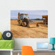 bulldozer at a construction site Wall Mural