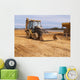 bulldozer at a construction site Wall Mural