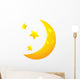 Vector Moon Whit Stars