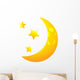 Vector Moon Whit Stars