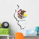 Map of Illinois Wall Decal