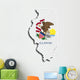 Map of Illinois Wall Decal