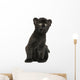 Black Leopard Cub Sitting, 3 Weeks Old, Isolated on White Wall Decal