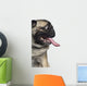 Silly Panting Pug Wall Decal