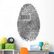 Finger Print Barcode Wall Decal