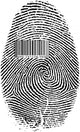 Finger Print Barcode Wall Decal