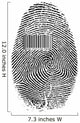 Finger Print Barcode Wall Decal