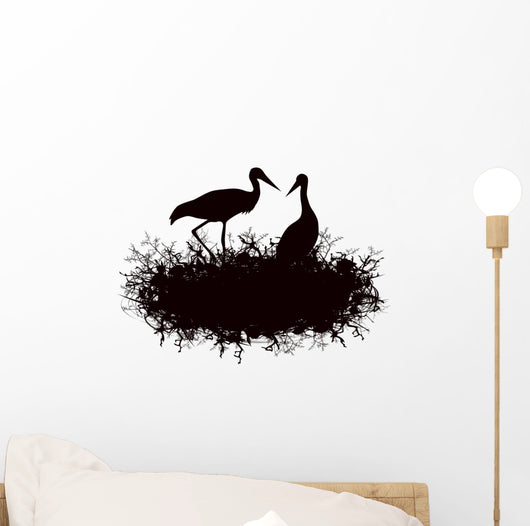 Stork Nest Wall Decal
