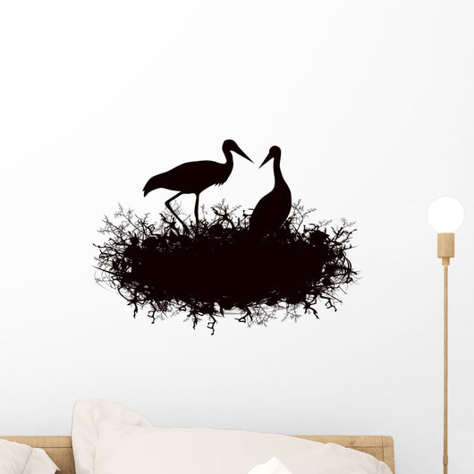 Stork Nest Wall Decal