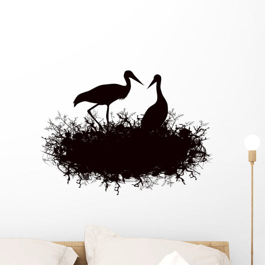 Stork Nest Wall Decal