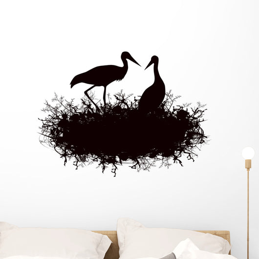 Stork Nest Wall Decal