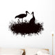 Stork Nest Wall Decal