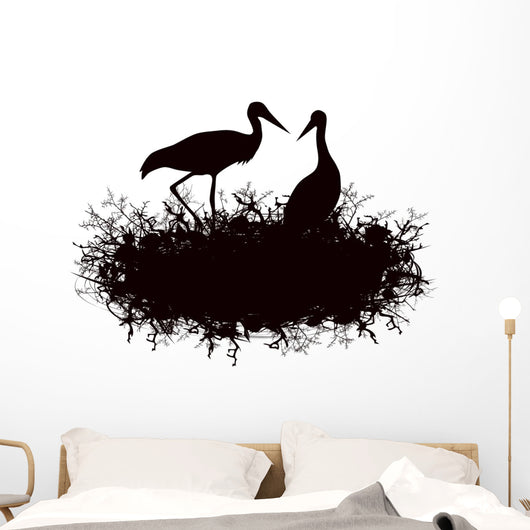 Stork Nest Wall Decal