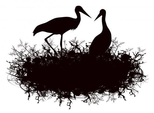 Stork Nest Wall Decal