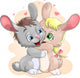 hares in love Wall Decal