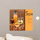 Beautiful Spa Setting on Wooden Table Wall Mural
