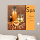 Beautiful Spa Setting on Wooden Table Wall Mural