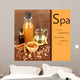 Beautiful Spa Setting on Wooden Table Wall Mural