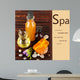 Beautiful Spa Setting on Bamboo Mat Wall Mural