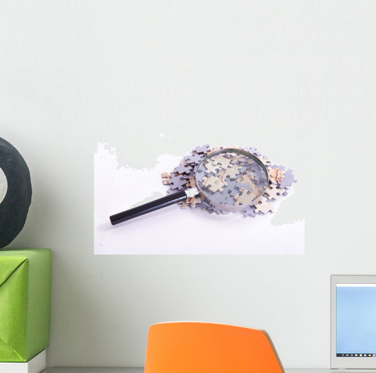 Magnifying Glass Puzzle Pieces