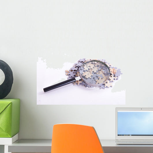 Magnifying Glass Puzzle Pieces