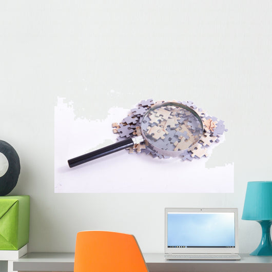 Magnifying Glass Puzzle Pieces