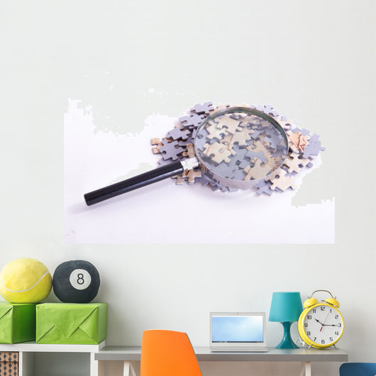 Magnifying Glass Puzzle Pieces