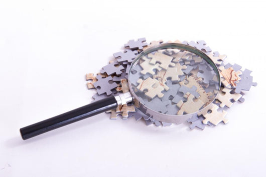 Magnifying Glass Puzzle Pieces