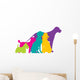 Dog Silhouettes Colour Wall Decal