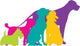 Dog Silhouettes Colour Wall Decal