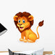 Cute lion cartoon Wall Decal