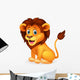 Cute lion cartoon Wall Decal
