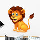 Cute lion cartoon Wall Decal