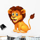 Cute lion cartoon Wall Decal