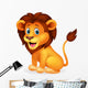 Cute lion cartoon Wall Decal