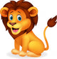 Cute lion cartoon Wall Decal