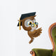 Wise Owl Pointing Sign Wall Decal