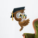 Wise Owl Pointing Sign Wall Decal