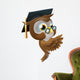 Wise Owl Pointing Sign Wall Decal