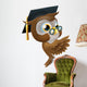 Wise Owl Pointing Sign Wall Decal