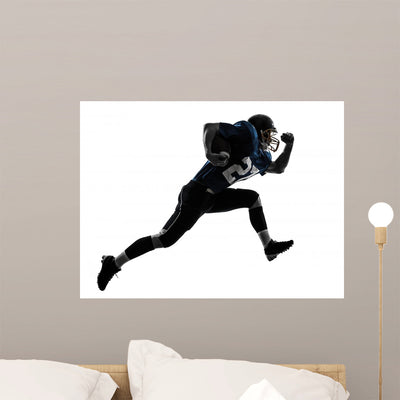 American Football Player Man shown on a wall
