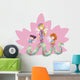 Girls with a worm Wall Decal