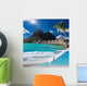 Palms Hammock and Ocean Bora-Bora Polynesia Wall Mural