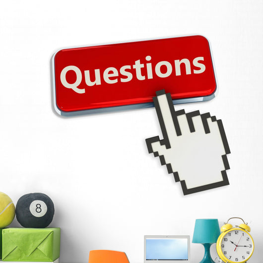 Questions Button and Mouse Wall Decal
