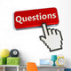 Questions Button and Mouse Wall Decal