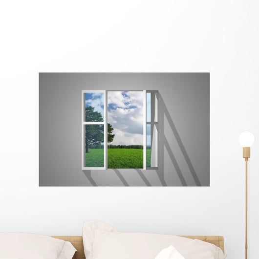 Opening Windowview on Nature Wall Mural