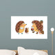 Family Fun Hedgehogs Vector